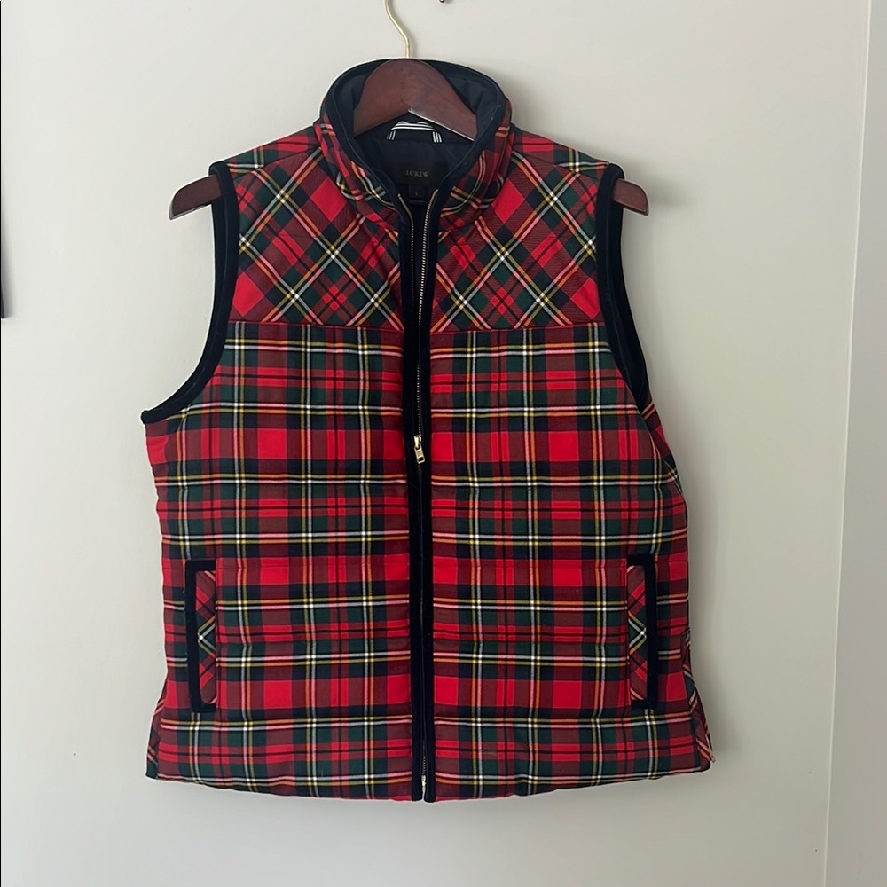 J. Crew Navy Vest with Gold Accents